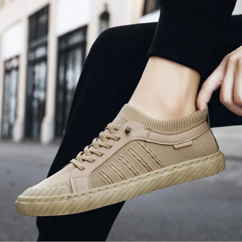 2024New Breathable Cloth Shoes Men's Sneakers Light Trendy Casual Shoes  Weaving Mesh Men's Shoes Versatile Vulcanized Shoes
