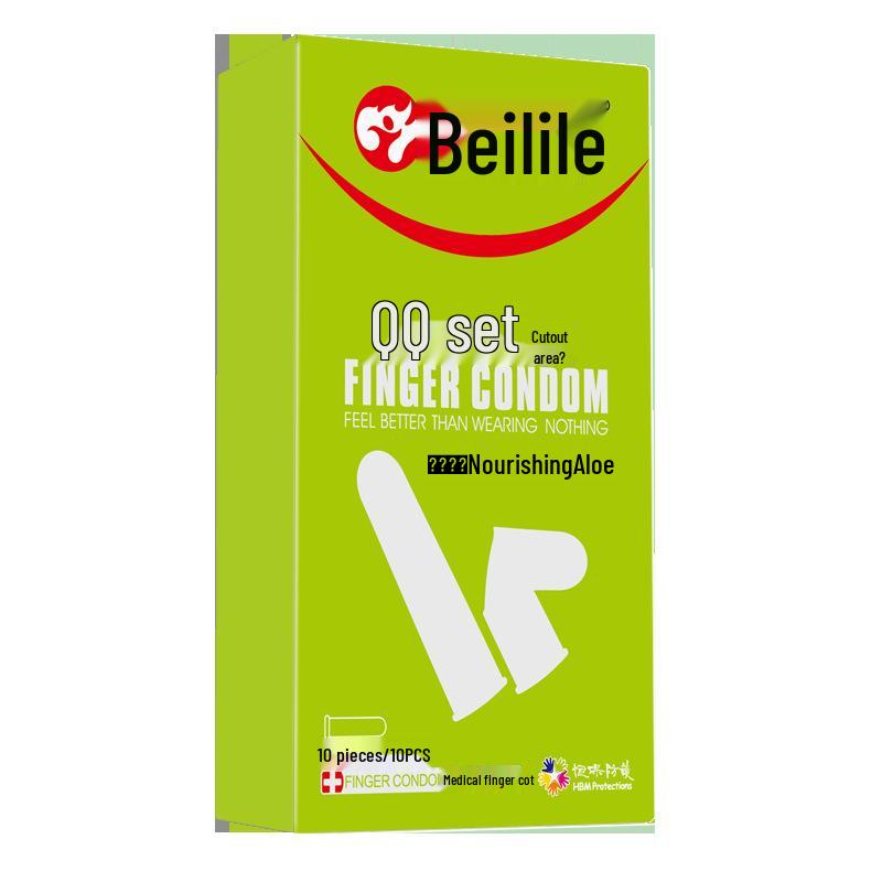Beilile LES Female Tongue and Clitoral Finger Sleeves - Erotic Adult Sex Products