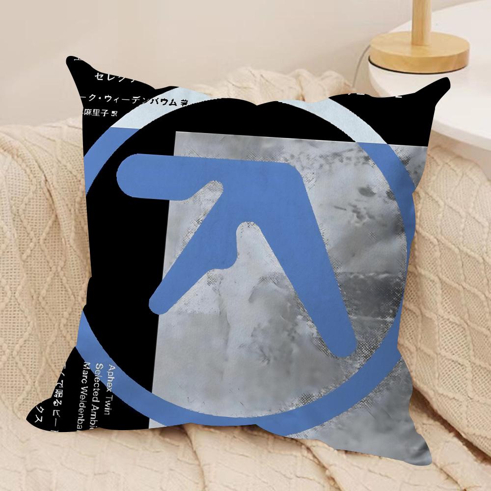 Aphex Twin Richard D James Kissenbezug aus weichem Plüschstoff, doppelseitig bedruckt, Sofakissenbezug für alle Jahreszeiten, Heimdekoration