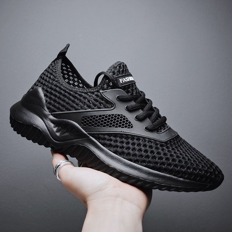 Men's Shoes Mesh Shoes 2025 Spring and Summer New Trendy Men's Casual Fly-woven Running Shoes Breathable Soft-soled Sports Shoes