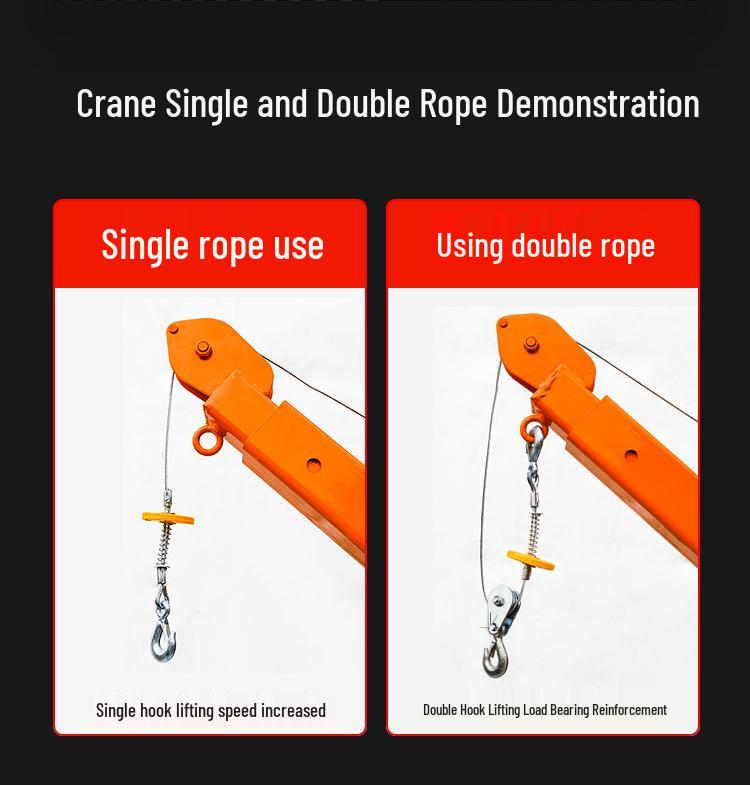 12/24V 1-Ton Vehicle-Mounted Electric Hoist Crane