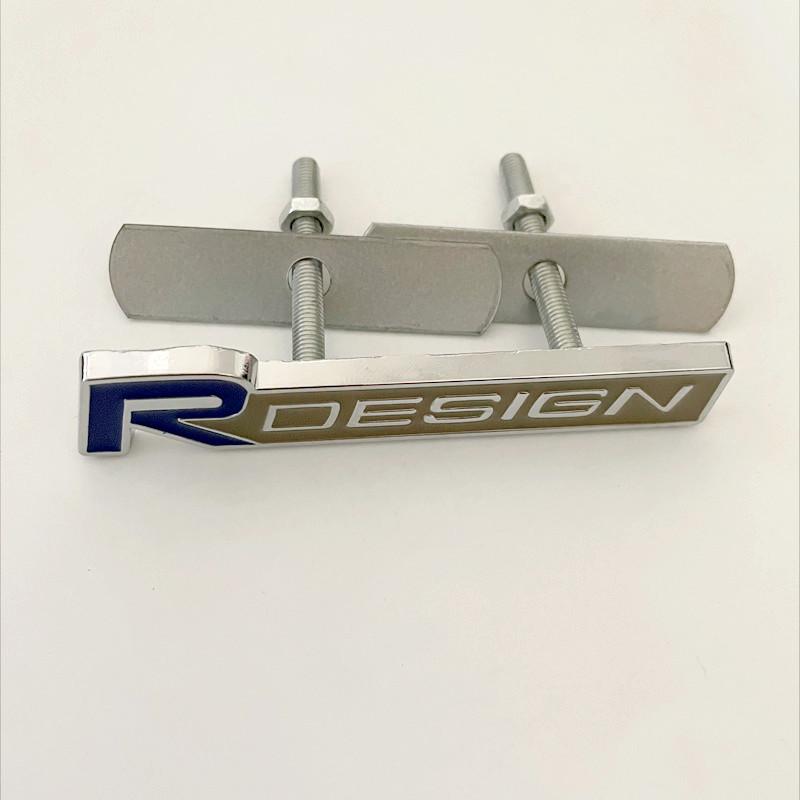 3D Metall RDesign R Design Frontgrill Auto Plakette Aufkleber Emblem Decal Dekoration Für VOLVO XC40 XC60 XC90 V90 S90 S60 V60 V40 C70