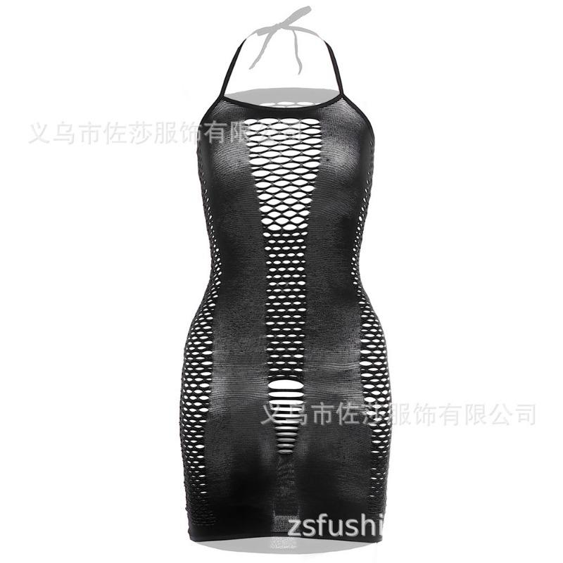 Sexy underwear, shoulder straps, princess hip-wrapped mesh skirt, sexy suspenders, hollow mesh coat