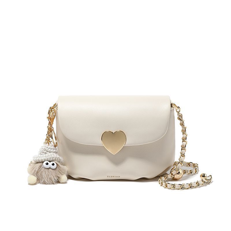 

2025 New White Bag Women s Simple and Versatile One-Shoulder Crossbody Cloud Bag Chain Little Ladies Crossbody Bag