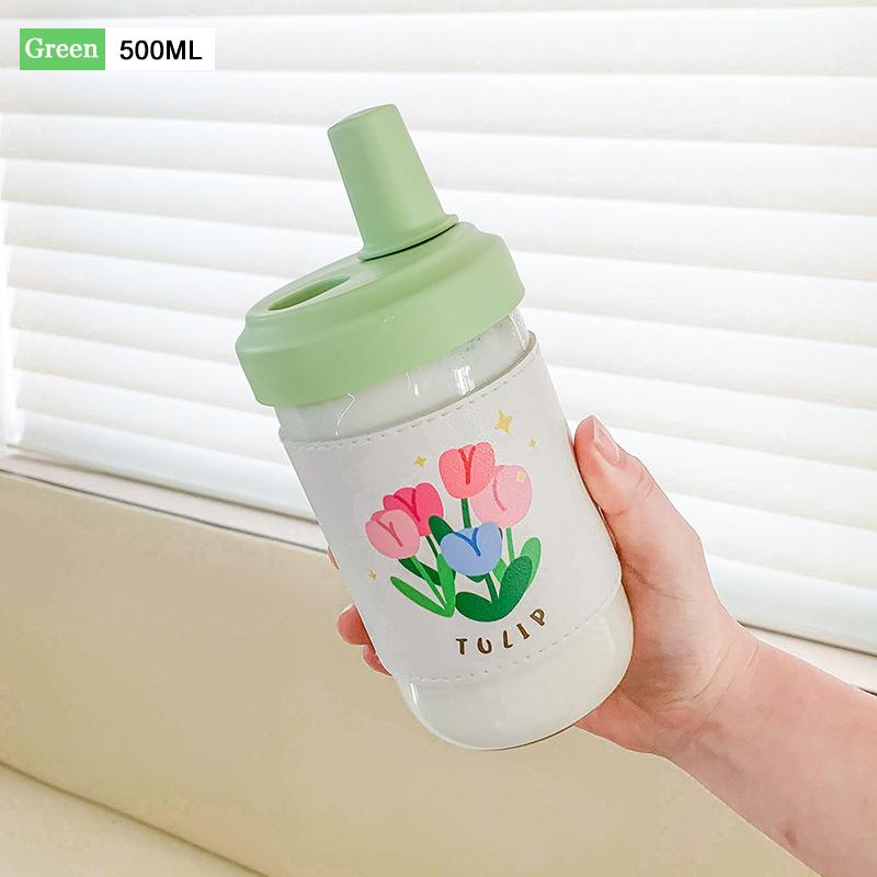 

500 мл/850 мл стеклянная чашка с крышкой и соломинкой, прозрачная стеклянная бутылка для воды, пузырьковая чашка для чая, чашка для молока, сока, воды, бутылка для питья 500ml-850ml