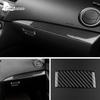 Real Soft Carbon Fiber For Mazda 3 2010 2011 2012 2013 Co-pilot Dashboard Holder Trim Interior Cover Sticker Car Accessories