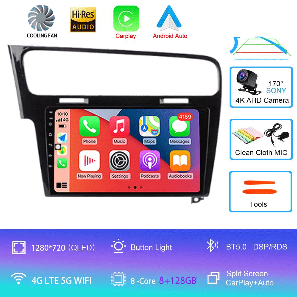 For Volkswagen VW Golf 7 MK7 GTI 2011 - 2021 Car Radio carplay screen HD Multimedia Android 14 GPS Stereo New Video Player