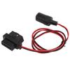 OBD2 Cigarette Lighter Socket Adapter 16Pin T Head Female Connector Power Cord for Cars with OBD