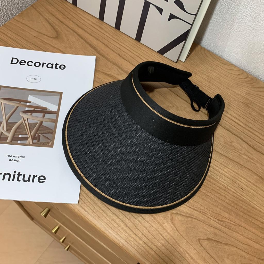 

Модная летняя шляпа для взрослых с защитой от УФ-лучей, с широкими полями, дизайн из мягкой соломы в классических нейтральных цветах Black