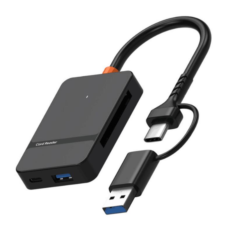 USB-C/USB 3.0 Multi-Card Reader Eight-in-One Hub for SD/TF/MS/CF Cards