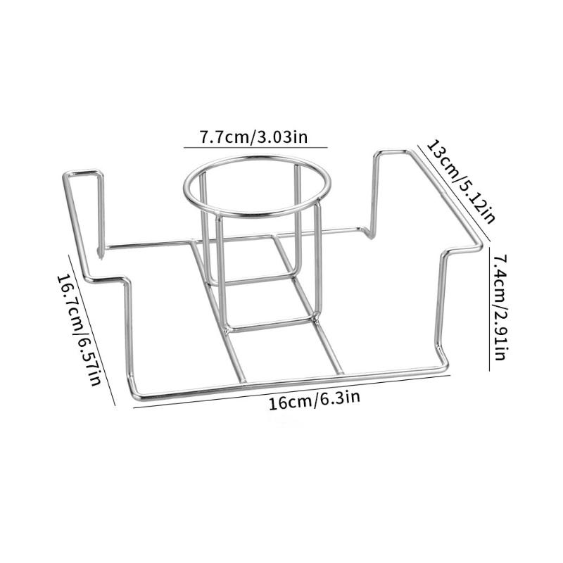 Chicken Roaster Rack Non-Stick Food Grade Stainless Steel Vertical Chicken Holder Barbecue Cooking Pans Kitchen Accessories