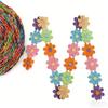 Daisy Flower Lace Trim Embroidered DIY Handmade Patchwork Ribbon Sewing Supplies Crafts 2.5CM Wide 1.5Yards Colorful