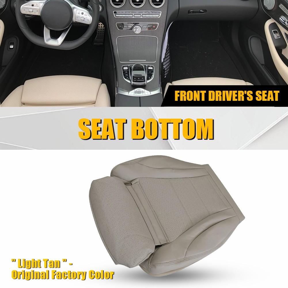 

1Pcs Black Car Leather Bottom Seat Cover Fits 2015-2021 Mercedes Benz C250 C300 C400 Microfiber Leather Light Tan Leather&Four Seasons світло-коричневий колір