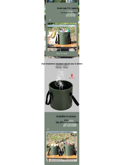 Portable Folding Water & Fish Bucket for Camping and Travel