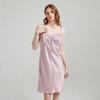 Mulberry Silk Women's Pajamas 19mm Silk Suspender Skirt Lace Bow Short Nightgown Backless Women's Sexy Pajamas Pajamas Pajamas
