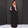 Mode Elegant Ärmellos Plissiert Sexy Langes Kleid Lässig Schlichte Einfarbig Damen A-Linie Party Maxi Kleider Schulterfrei Kleidung