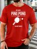 Minimal Ping Pong Paddle Text Lucky Shirt Art Print Unisexs Light Cotton Short Sleeve Loose Fit Table Sports Humor Casual T Shirt