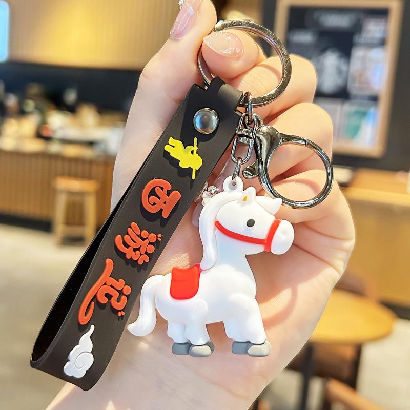 Journey to the West Keychain: Cute Sun Wukong & Zhu Bajie Backpack Pendant, Mythological Student Charm Gift