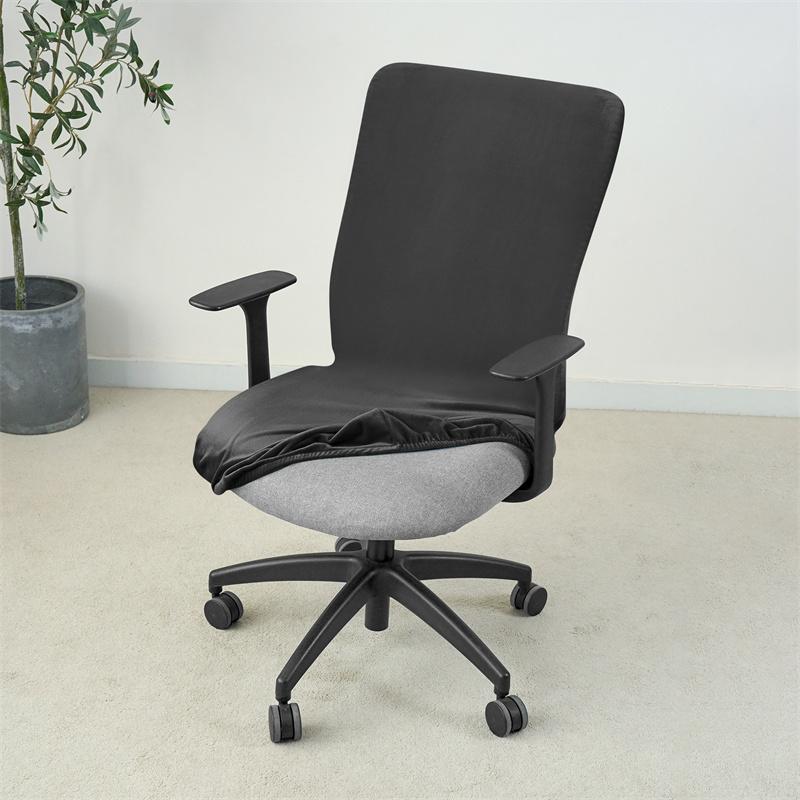 1PC Super Soft Velvet Office Chair Cover Stretch Dust-proof Gaming Armchair Slipcover Non-Slip Rotating Computer Seat Covers