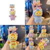 Rabbit Elephant Hat Bear Plush Keychain With Soft Fabric And Adorable Face For Bag Charm And Gift