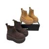 Chelsea Boots Women's Autumn and Winter New Muffin Platform Short Boots Women's Cigarette Boots Martin Boots