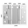 2 Stück Türscharniere Automatischer Türschließer Edelstahl Doppelwirkendes Federscharnier Türbeschläge Automatische Rückpralltürscharniere