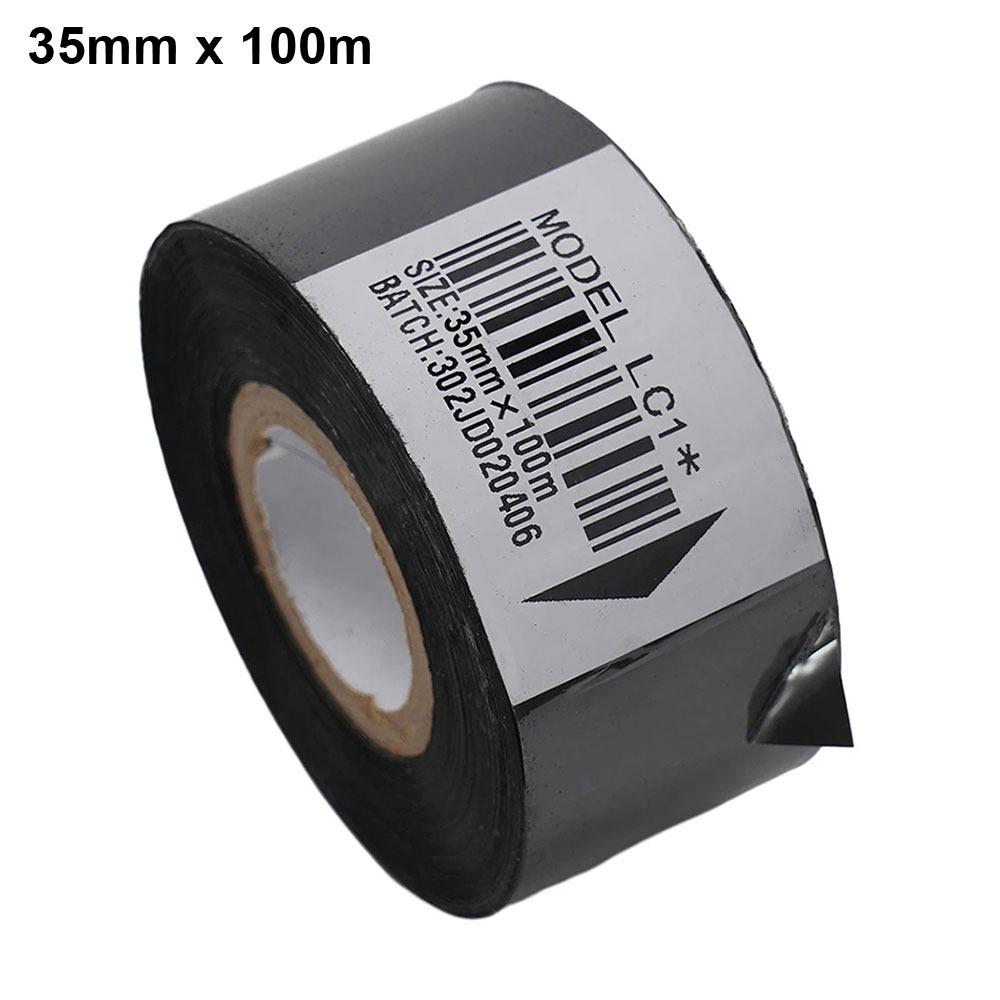 

1 рулон 100 м лента для принтера черная термокодировочная машина для печати детали энкодер машины аксессуары 35mmx100M