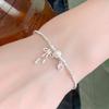 Banyan Tree S925 Silber Herz Schleife Perlenarmband - Süßer koreanischer Stil Schmuck.