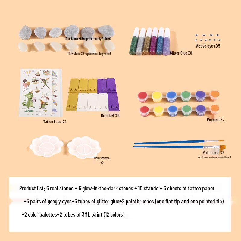 

Детский набор для рисования светящимися в темноте камешками «Сделай сам»