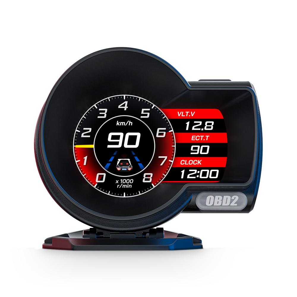 

Universal F8 OBD GPS Liquid Crystal Multifunctional Instrument Display Speedometer Pressure Water Temperature Vehicle Turbine