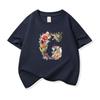 Kids Cotton T Shirt Floral Letter G Print Crew Neck Short Sleeve Tee Casual Boys Girls Summer Tops