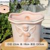 Pottery Clay Breathable with Drainage Holes Flower Pot Relief Home Furnishings Garden Plant Garden Supplies Personality Vases