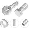 ACROPIX 14mm ID 12mm OD M14x1.5 Banjo Bolt Hose Barb Fittings Universal Banjo Fitting Fuel Line with Screw Washer for Motorcycle Silver Tone - Pack
