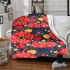 1pc Flower Dots Blanket, Lightweight Flannel Throw Blanket For Sofa, Bed, Travel, Camping, Living Room, Office, Couch, Chair, And Bed