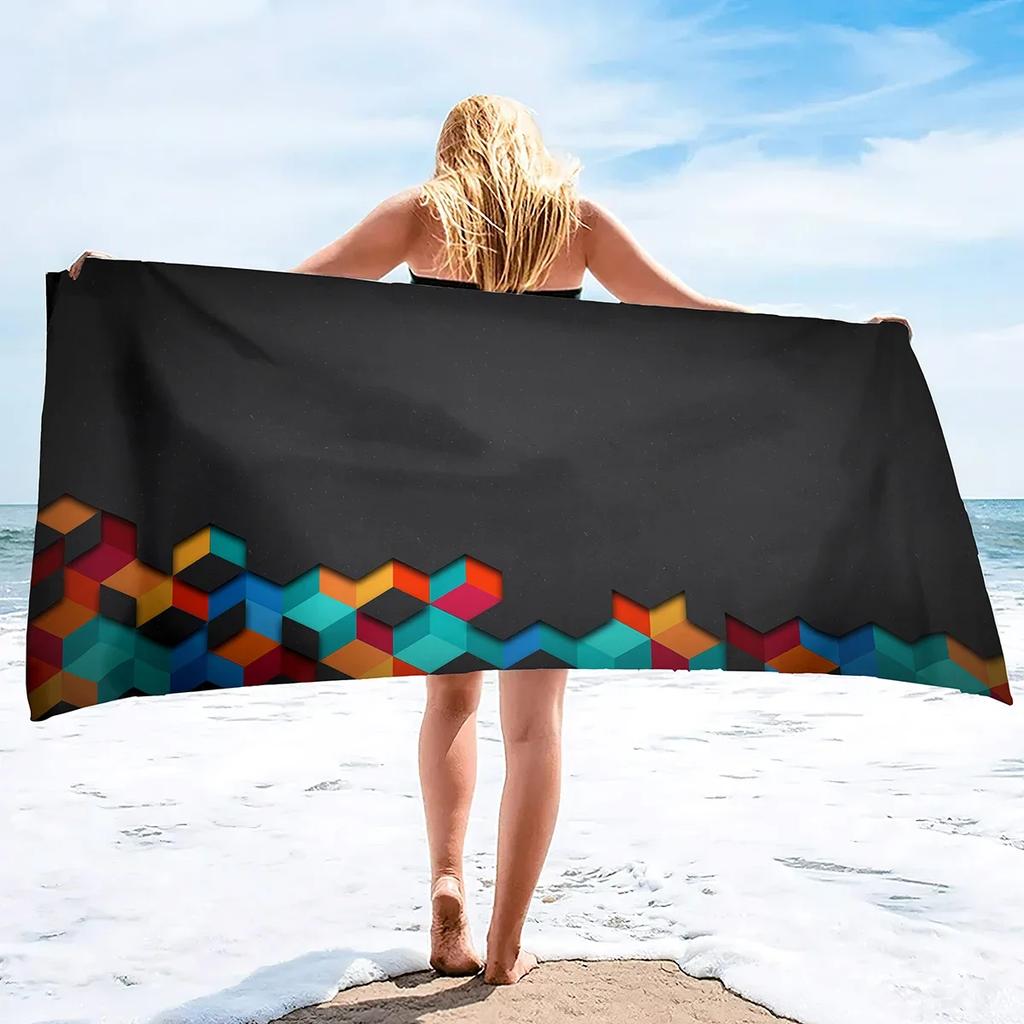 Summer Letter Printing Adult Oversized Quick Dry Beach Towel Women Sand Free Summer Beach Towel Men Microfiber Pool Towels