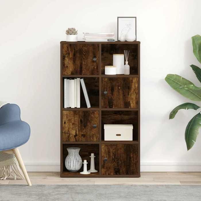VidaXL Bookcase Smoked Oak 60x24x101.5 Cm Engineered Wood, Bookshelf, Storage Rack, Book Holder, 860395