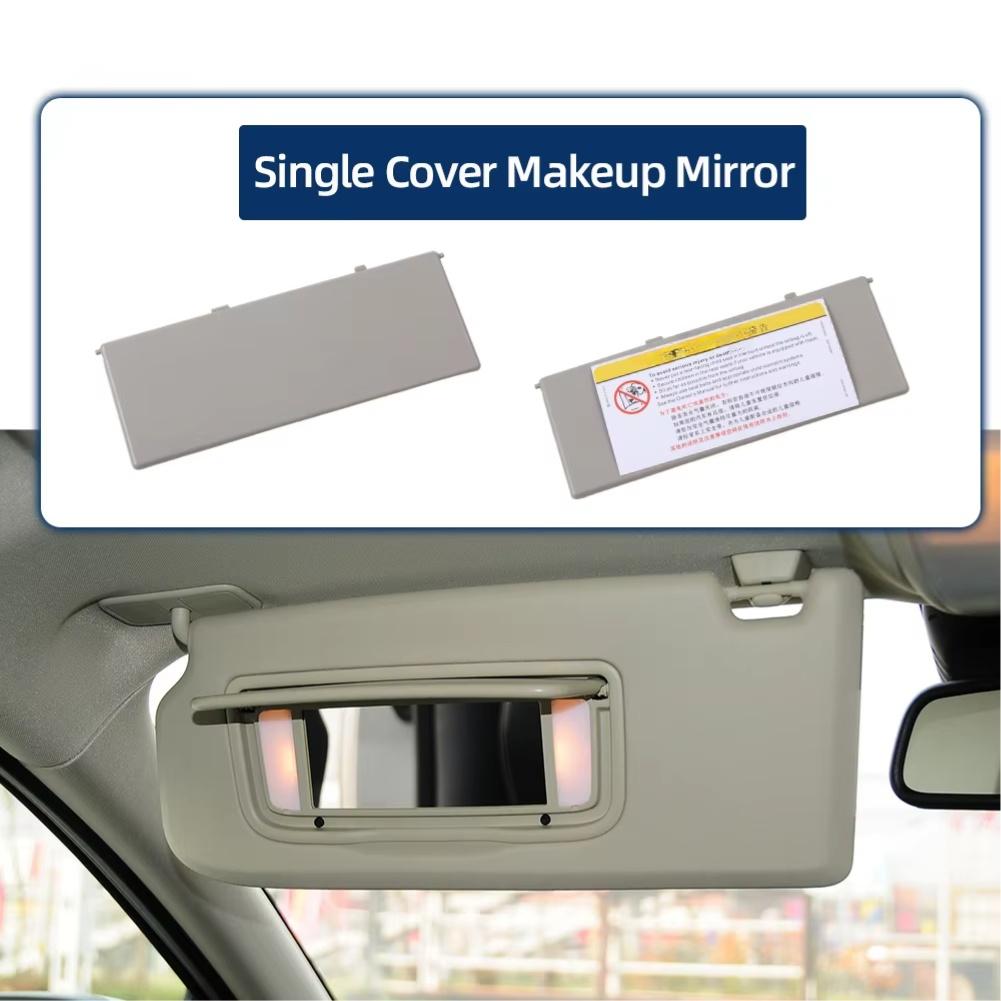 Visor Replacement Makeup Mirror Cover Sun Visor Replacement Perfect Fit Integration Dual Card Slots Snap-on Installation