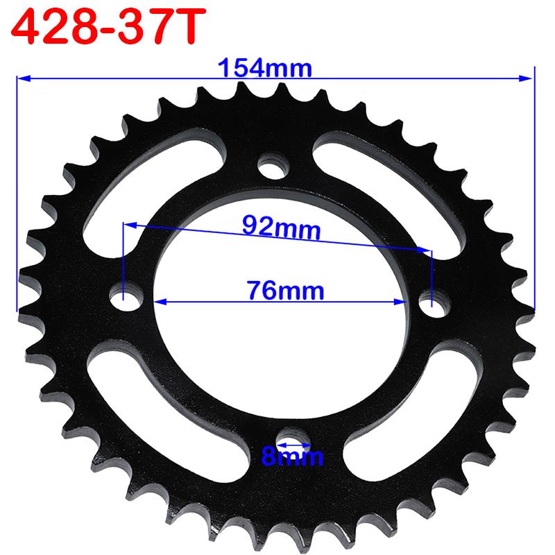 428 Chains 25T/31T/32T/37T/39T/41T/42T/48T 48mm 76mm Rear Chain Sprocket for ATV Quad Pit Dirt Bike Buggy Go Kart Motorcycle