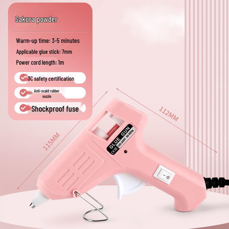 High Viscosity Hot Melt Glue Gun with 7-11mm Sticks for Kids' Crafts and Household Use