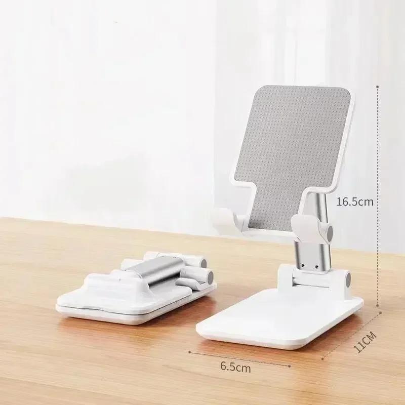 Folding Phone Holder Tablet Lazy Bracket Height Adjustable Desktop Live Streaming Stand for iPhone 12-17 Pro Max Samsung Xiaomi