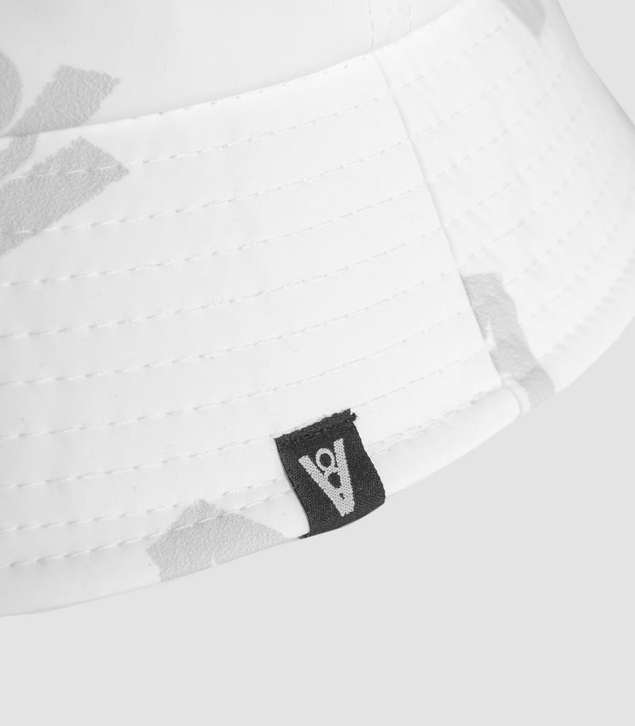 VIBRATE Logo Dot Bucket Hat (White)