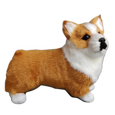 TOMMYFIELD Corgi Plush Toy Dog Figurine Realistic Miscellaneous Goods Desktop Decoration Interior (Yellow) [Used]