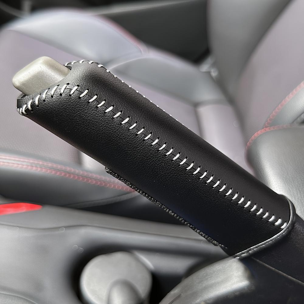 Universal Hand-Sewn Car Handbrake Cover Non-Slip Grab Handle Protector Easy Install Interior Decor чёрный