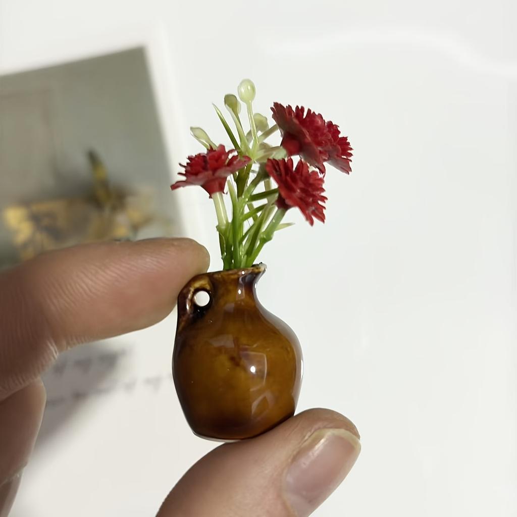 Mini Ceramic Vase Refrigerator Sticker Creative 3D Stereo Home Decoration Magnet