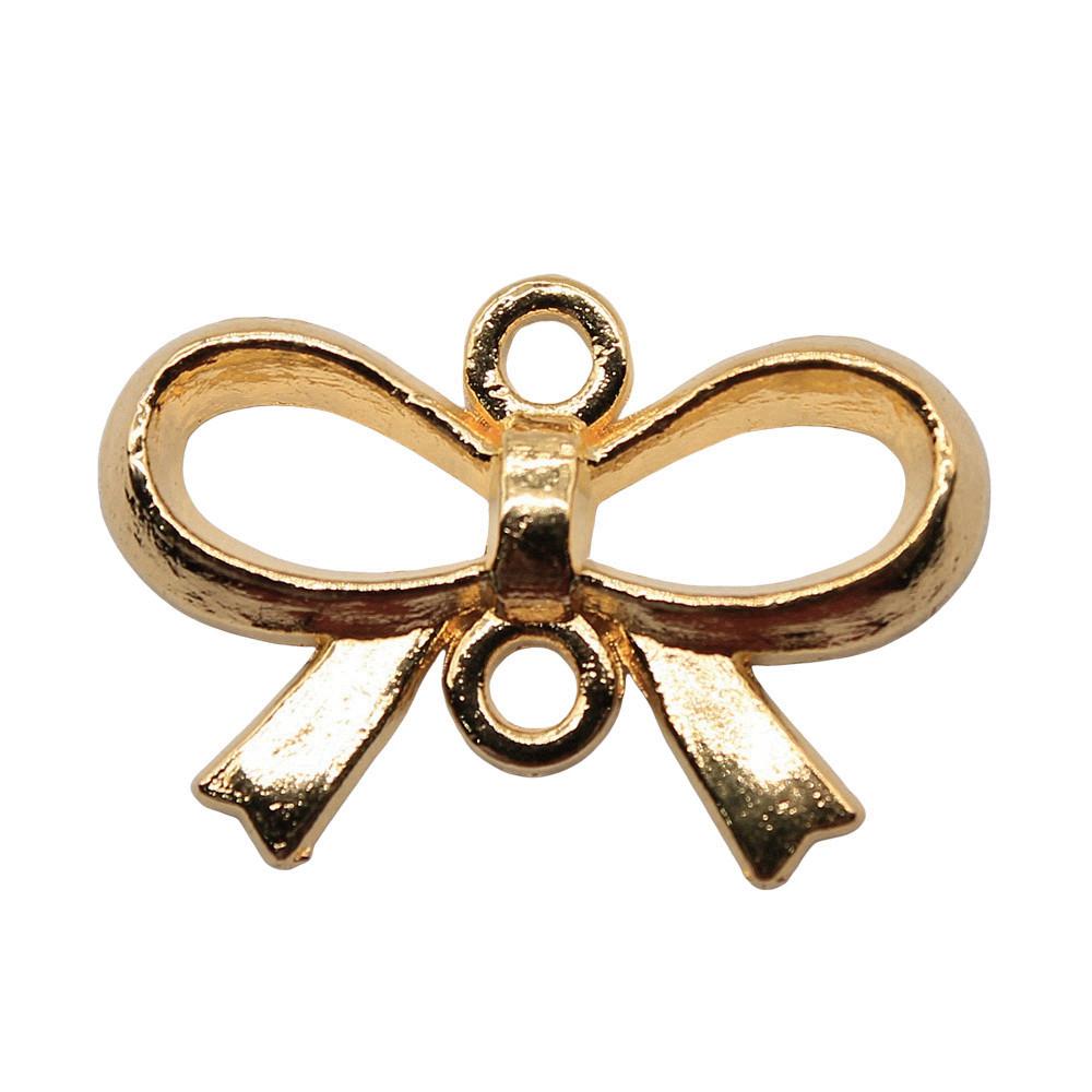 Double Hole Bow Connectors Cute Ribbon Charms For Earring And Bracelet Making