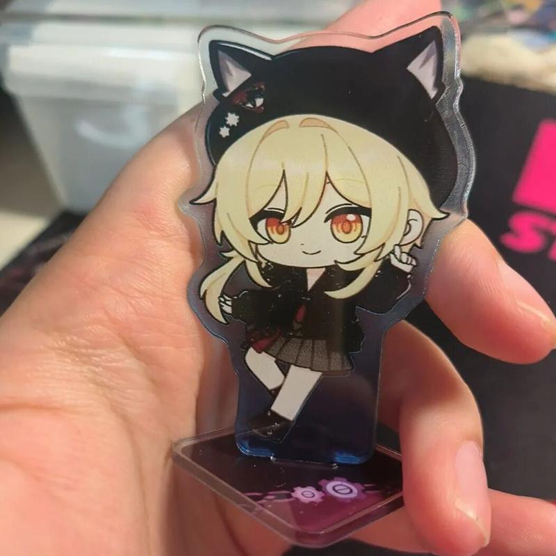 Game Genshin Impact Wriothesley Lumine Cosplay Figure Stand Kawaii Acrylic Standing Plate Ornament Accessories Decoration Props