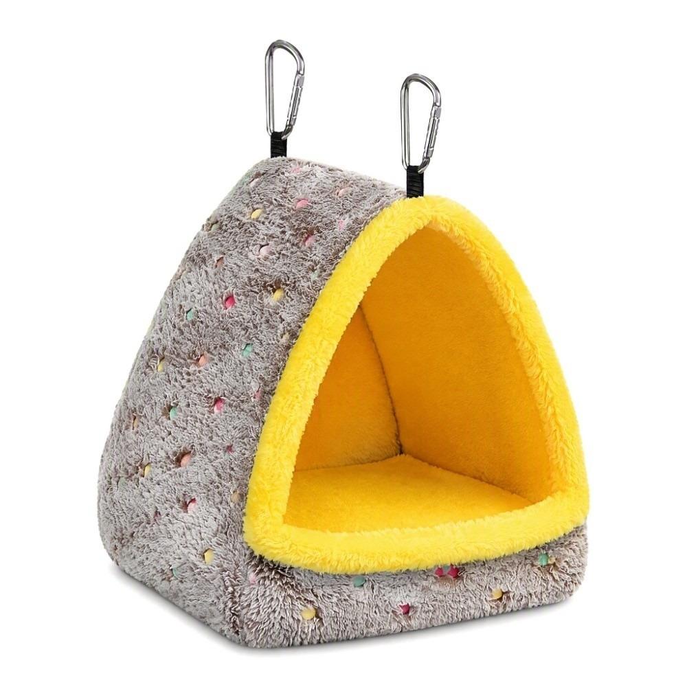 Support Board Hanging Bird Bed Warm Winter Plush Bird Bedding Bird Roost House For Guinea Pig