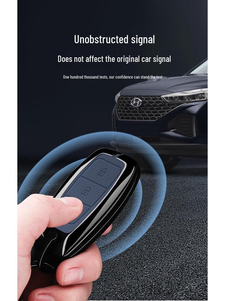 Key Cover Compatible with Beijing Hyundai Ix35, Elantra, Festa, Verna, Ix25, Santa Fe - Premium Men's Bag Case