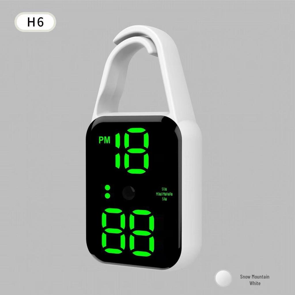 Vodotesné LED príveskové hodinky H6 - Svetlý prívesok na kľúče v tvare slzy pre študentov