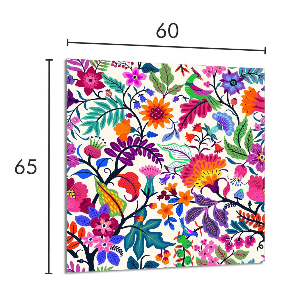 GLASPANEL FÜR DIE KÜCHE 60x65 Blumen